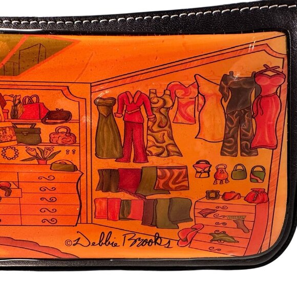 Debbie Brooks Designer Closet Scene Shoulder Bag Womens Purse Hard Shell Vintage - Picture 4 of 16
